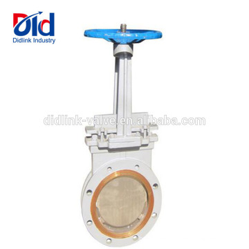 Resilient Automatic Leaking Italy Slab Roller Actuated Carbon Steel 4 Flanged Knife Gate Valve Cv